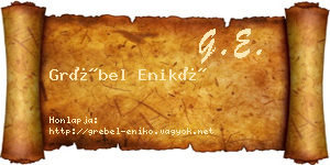 Grébel Enikő névjegykártya